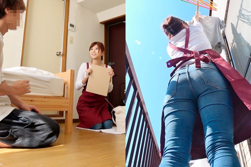 在宅 家事代行おばさんのピタパン尻に我慢できずにバックからねじ込むデカチン即ハメ！ 5 「旦那がいるから…」断られても強引にイカせるイケメンの高速ピストン口説きSEXを完全収録！！魅惑の若チ○ポに心奪われたデカ尻妻が旦那では味わえない連続絶頂！ ちなつ