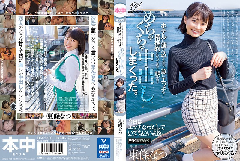 本中 いつも可愛いと思っていたカフェ店員をダメ元でデートに誘ったら困り顔しながらも笑ってOKしてくれて、日帰りデートのはずだったけど、ホテルに連れ込んだら、急にエッチで積極的になってきて、朝までめちゃくちゃ中出ししまくった。 東條なつ