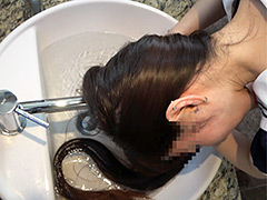 髪 スーパーロングヘア女子○生の放課後シャンプー 洗髪